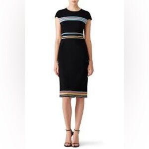 Diane Von Furstenberg
Hadlie Black Stripe Midi Sheath Dress
Size 10